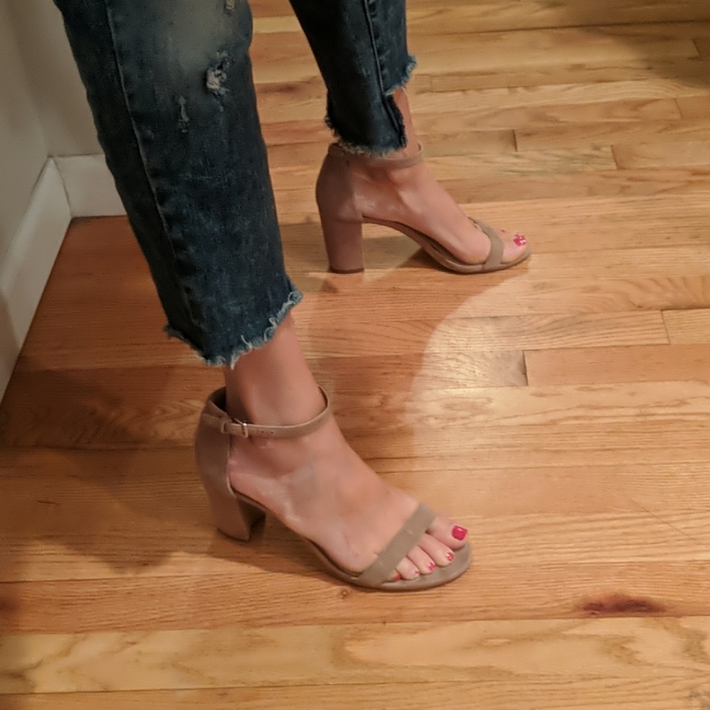 Sexy suede strappy heels